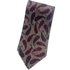 Caravaggio 100% Pure Italian Silk Tie Paisley Floral Print